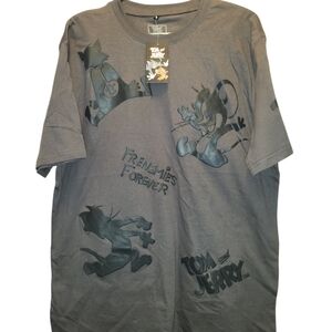 Tom and Jerry Gray Short Sleeve Tee